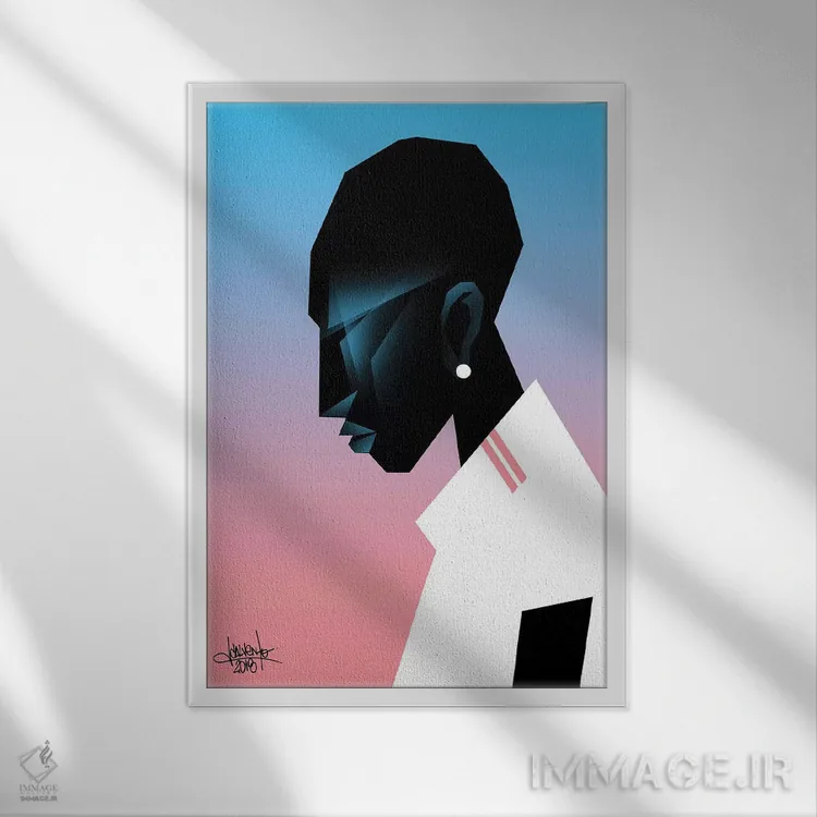 تابلو دکوراتیو فضا همان مکان است III اثر وی کالونتو - نمای قابدار سفید