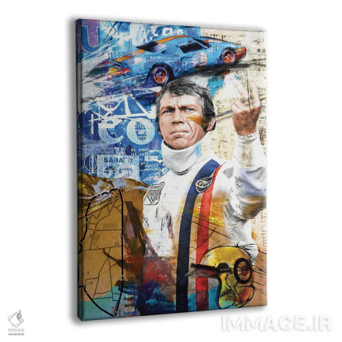 تابلو دکوراتیو استیو مک کویین اثر کارولین وندلین - نمای پرسپکتیو محصول