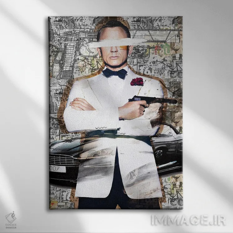 تابلو دکوراتیو ۰۰۷ باند اثر کارولین وندلین - نمای روبهرو روی دیوار