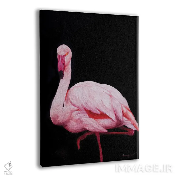 تابلو دکوراتیو فلامینگو III اثر جیمز کوروین - نمای پرسپکتیو محصول