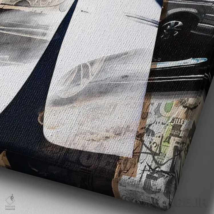 تابلو دکوراتیو ۰۰۷ باند اثر کارولین وندلین - نمای نزدیک بافت بوم