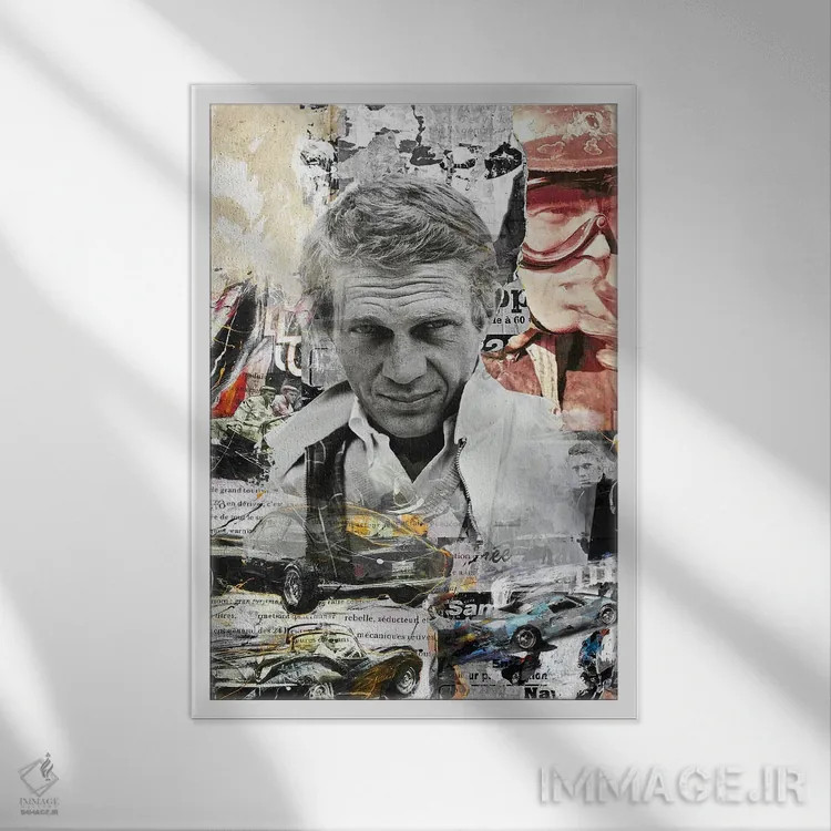 تابلو دکوراتیو مک کویین اثر کارولین وندلین - نمای قابدار سفید