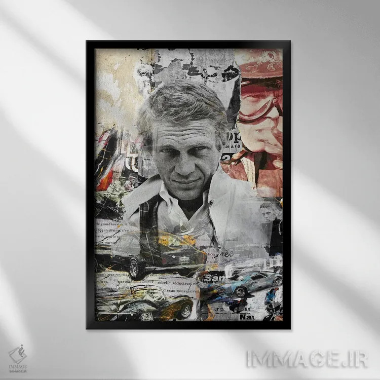 تابلو دکوراتیو مک کویین اثر کارولین وندلین - نمای قابدار مشکی