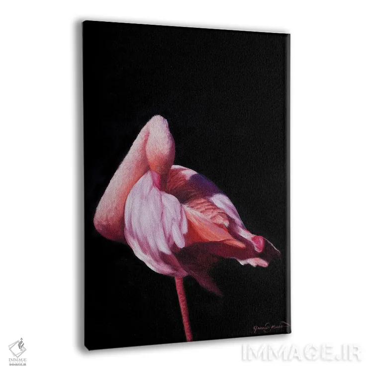 تابلو دکوراتیو فلامینگو IV اثر جیمز کوروین - نمای پرسپکتیو محصول