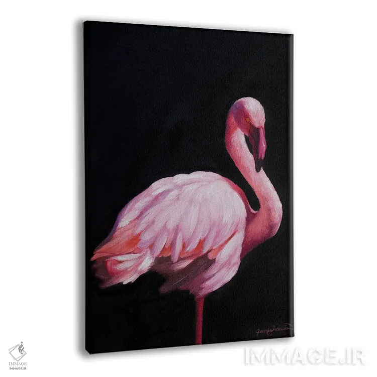 تابلو دکوراتیو فلامینگو II اثر جیمز کوروین - نمای پرسپکتیو محصول