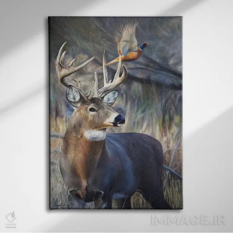 تابلو دکوراتیو شکستن شاخه اثر جیمز کوروین - نمای روبهرو روی دیوار