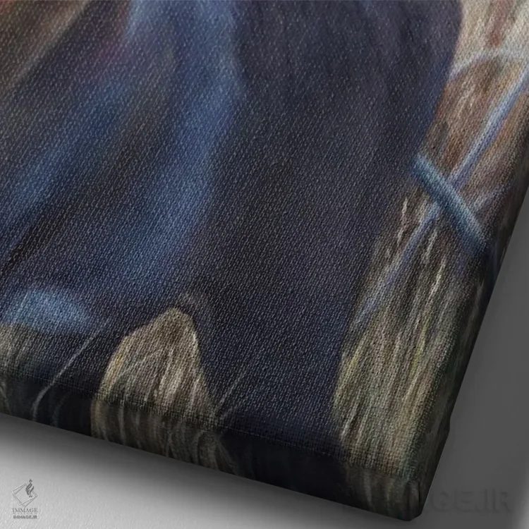 تابلو دکوراتیو شکستن شاخه اثر جیمز کوروین - نمای نزدیک بافت بوم