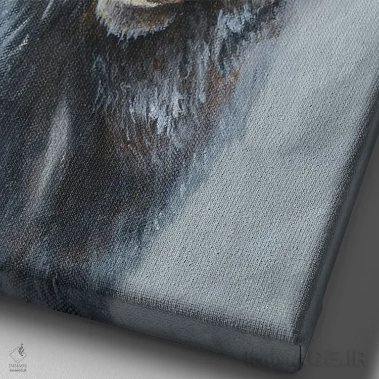 تابلو دکوراتیو بیش از اندازه کنجکاو اثر جیمز کوروین - نمای نزدیک بافت بوم