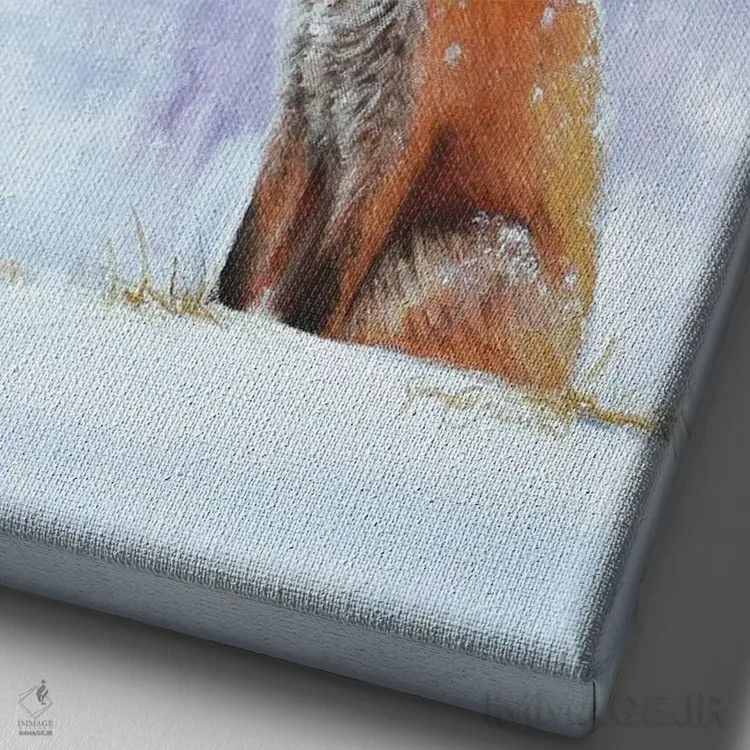 تابلو دکوراتیو سکوت اثر جیمز کوروین - نمای نزدیک بافت بوم