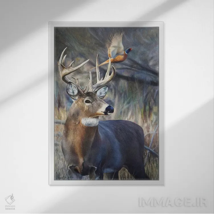 تابلو دکوراتیو شکستن شاخه اثر جیمز کوروین - نمای قابدار سفید