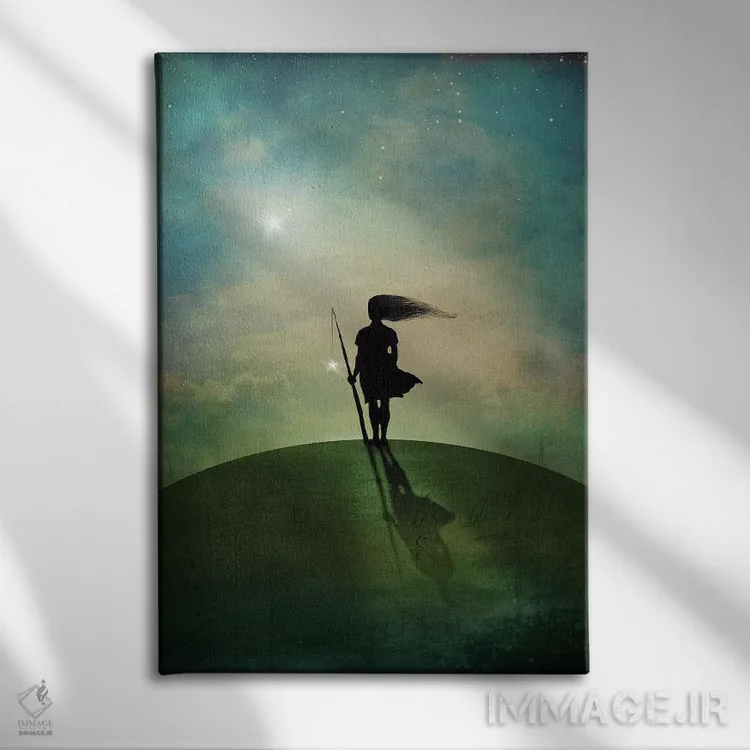 تابلو دکوراتیو ستاره بامدادی اثر کاترین ولز-استاین - نمای روبهرو روی دیوار