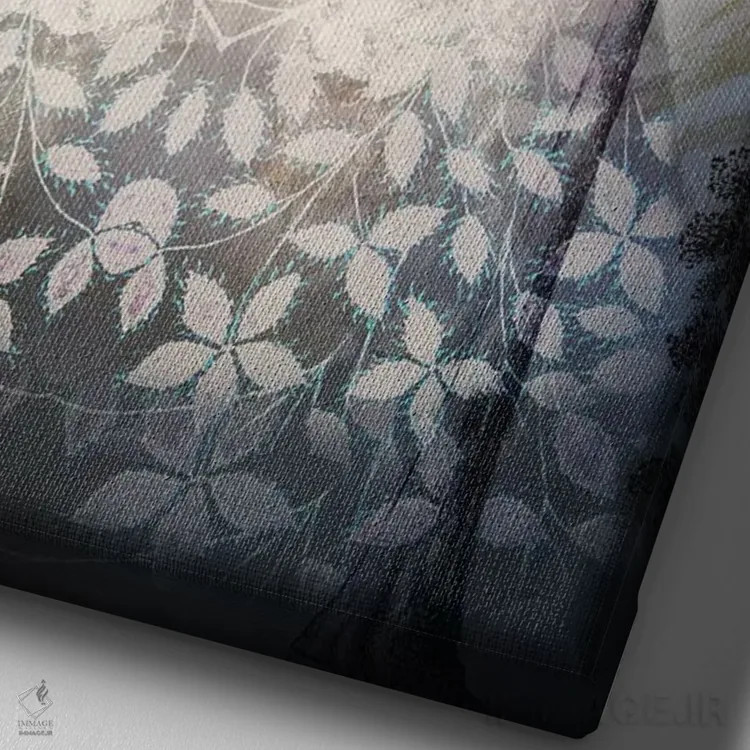 تابلو دکوراتیو دختر بر سوزن ها اثر کاترین ولز-استاین - نمای نزدیک بافت بوم