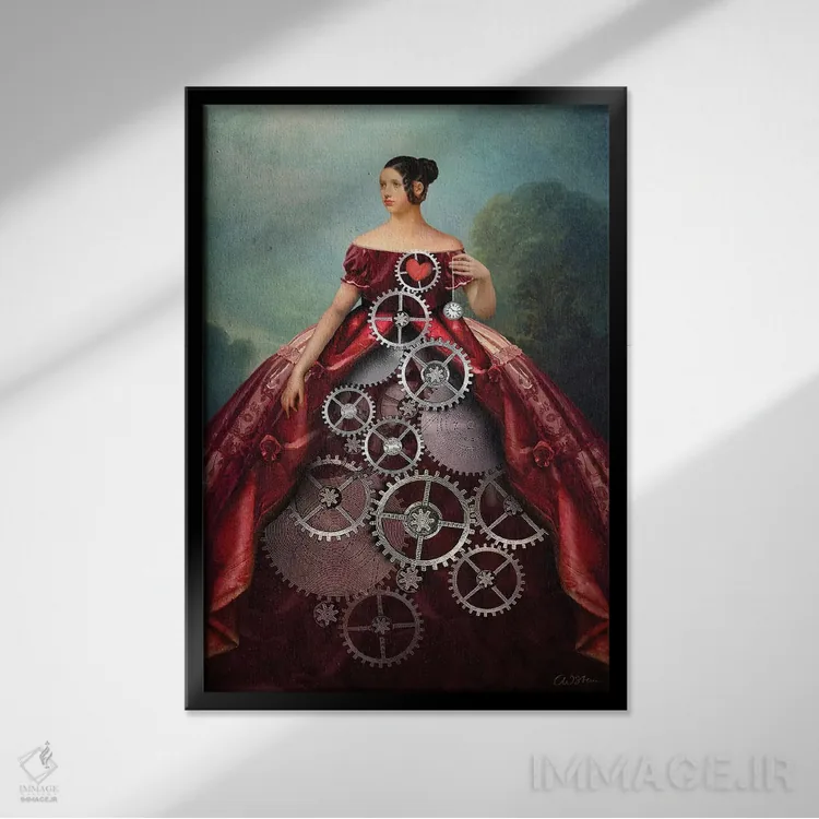 تابلو دکوراتیو چرخ شانس اثر کاترین ولز-استاین - نمای قابدار مشکی