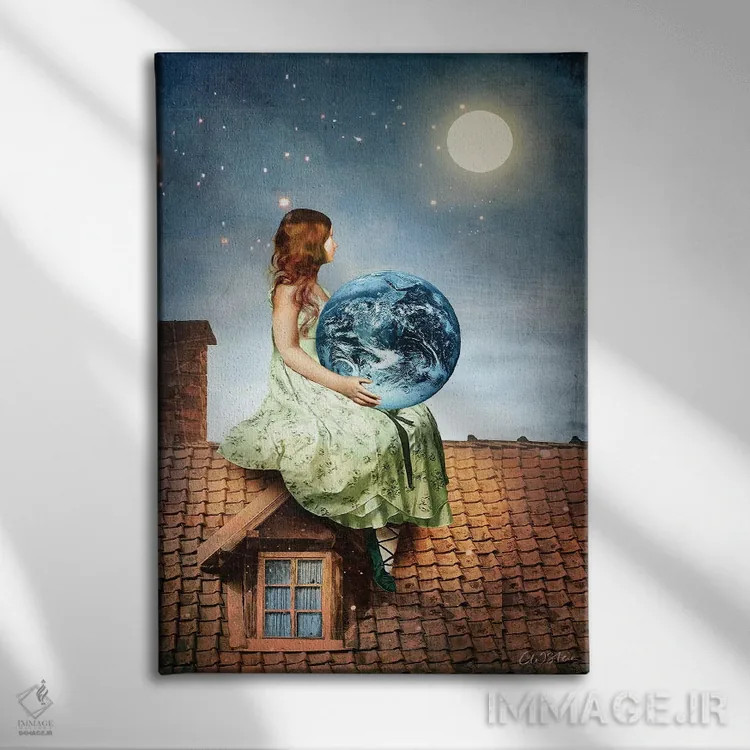 تابلو دکوراتیو از چوبدست ها II اثر کاترین ولز-استاین - نمای روبهرو روی دیوار