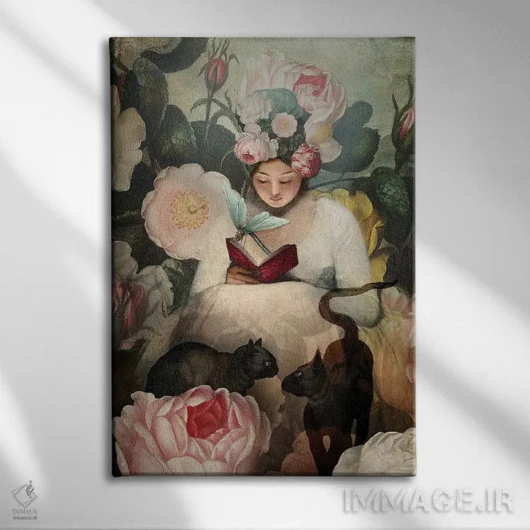 تابلو دکوراتیو مطالعه اثر کاترین ولز-استاین - نمای روبهرو روی دیوار