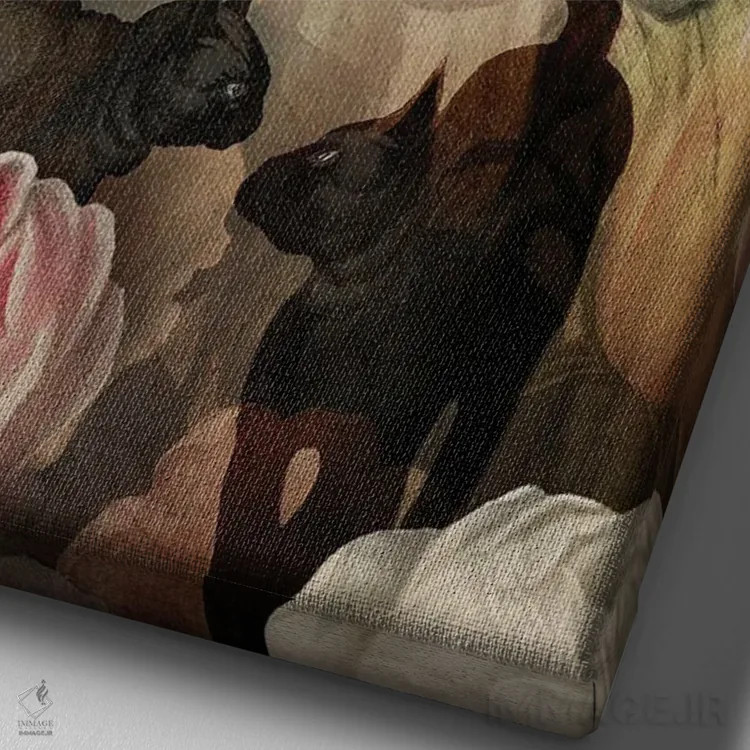 تابلو دکوراتیو مطالعه اثر کاترین ولز-استاین - نمای نزدیک بافت بوم