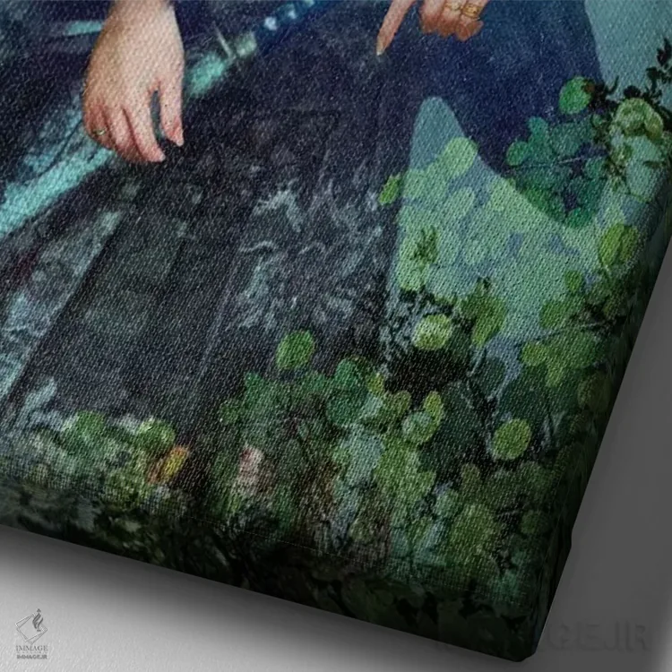 تابلو دکوراتیو پادشاه شمشیرها اثر کاترین ولز-استاین - نمای نزدیک بافت بوم