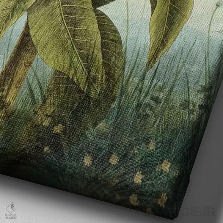 تابلو دکوراتیو سه سکه اثر کاترین ولز-استاین - نمای نزدیک بافت بوم