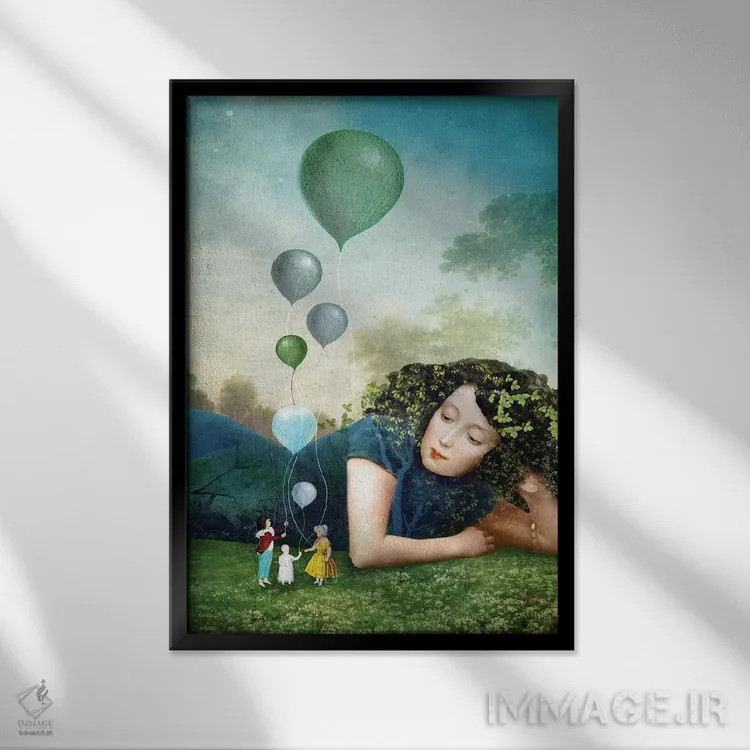 تابلو دکوراتیو شش جام اثر کاترین ولز-استاین - نمای قابدار مشکی