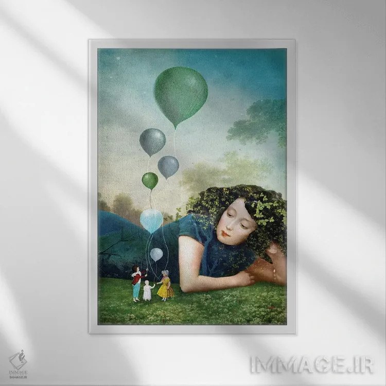 تابلو دکوراتیو شش جام اثر کاترین ولز-استاین - نمای قابدار سفید