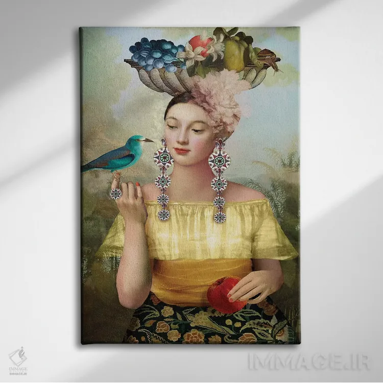 تابلو دکوراتیو نه سکه اثر کاترین ولز-استاین - نمای روبهرو روی دیوار