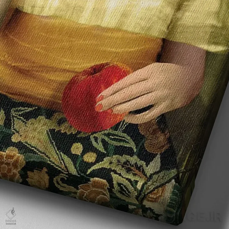 تابلو دکوراتیو نه سکه اثر کاترین ولز-استاین - نمای نزدیک بافت بوم