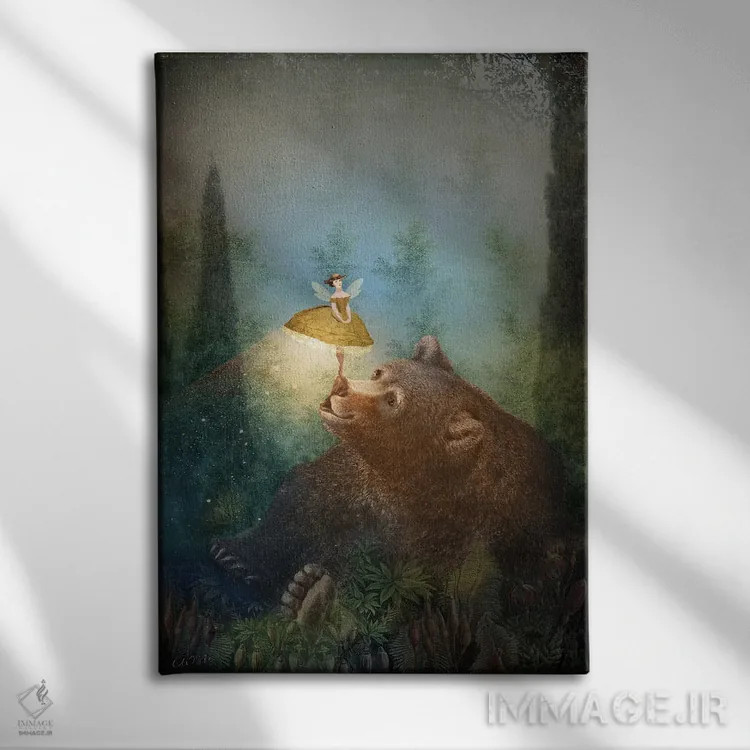تابلو دکوراتیو جنگل افسانه ای اثر کاترین ولز-استاین - نمای روبهرو روی دیوار