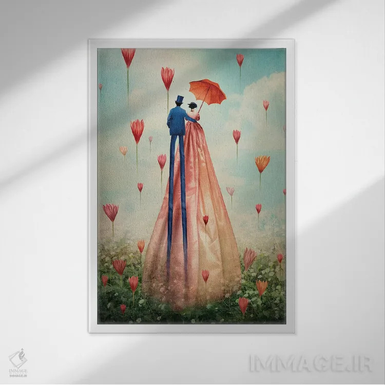 تابلو دکوراتیو صبح بخیر اثر کاترین ولز-استاین - نمای قابدار سفید