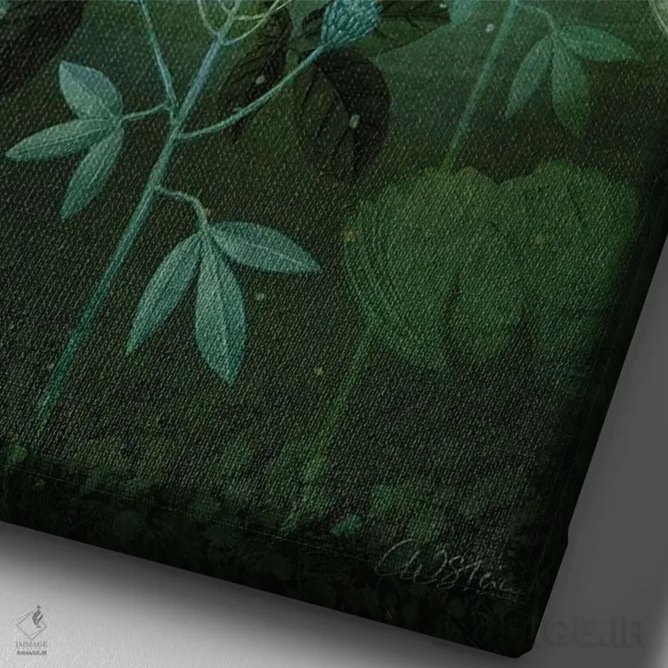 تابلو دکوراتیو داستان های آبی اثر کاترین ولز-استاین - نمای نزدیک بافت بوم