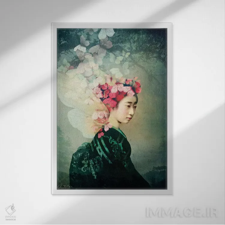 تابلو دکوراتیو پرتره ۱۲ اثر کاترین ولز-استاین - نمای قابدار سفید