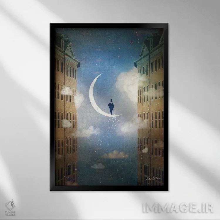 تابلو دکوراتیو شب بخیر اثر کاترین ولز-استاین - نمای قابدار مشکی
