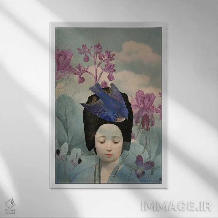 تابلو دکوراتیو بهار مرا بیدار کن اثر کاترین ولز-استاین - نمای قابدار سفید