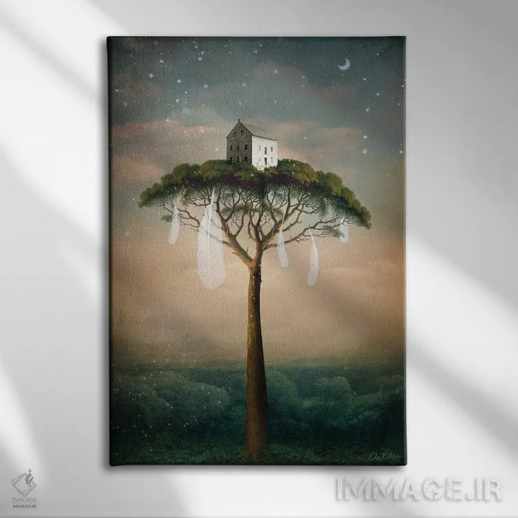 تابلو دکوراتیو خانه رویایی اثر کاترین ولز-استاین - نمای روبهرو روی دیوار