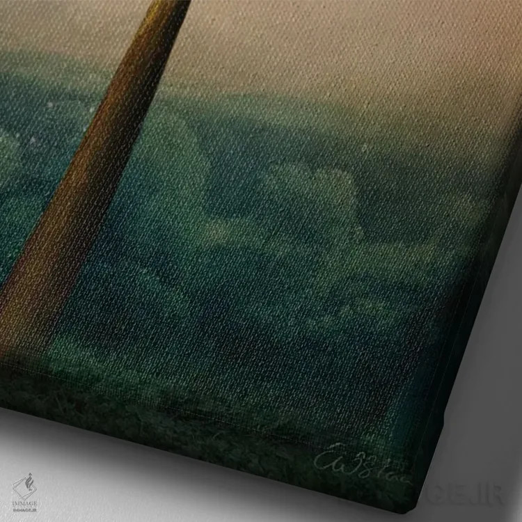 تابلو دکوراتیو خانه رویایی اثر کاترین ولز-استاین - نمای نزدیک بافت بوم