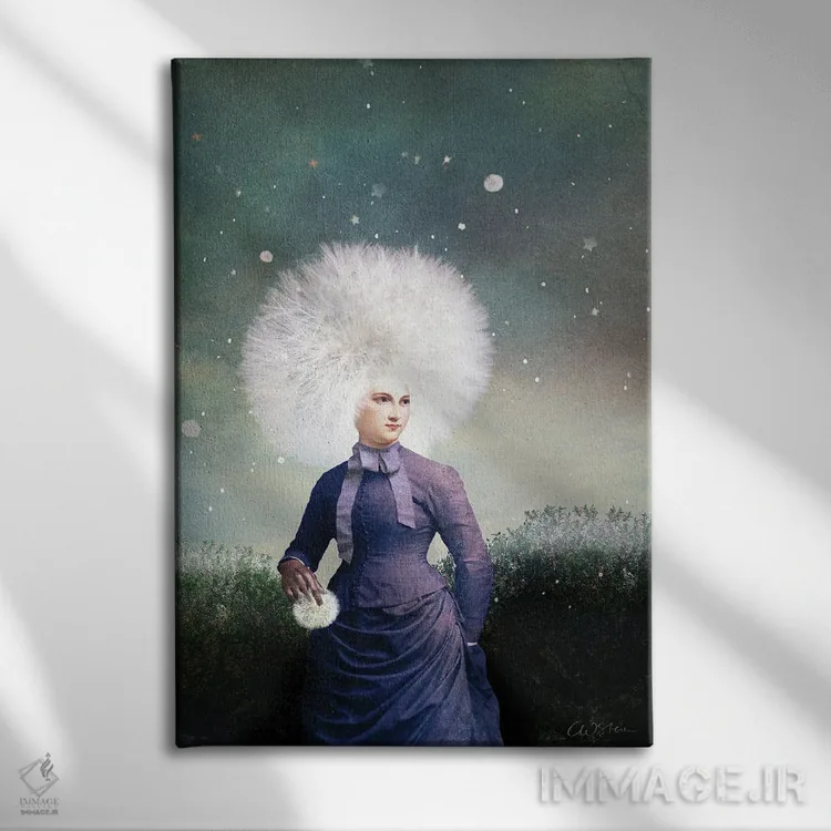 تابلو دکوراتیو گلوله برفی اثر کاترین ولز-استاین - نمای روبهرو روی دیوار