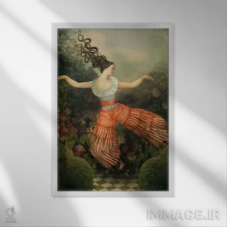 تابلو دکوراتیو جنگجو اثر کاترین ولز-استاین - نمای قابدار سفید