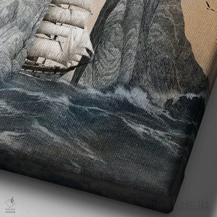 تابلو دکوراتیو پادشاه جام ها اثر کاترین ولز-استاین - نمای نزدیک بافت بوم