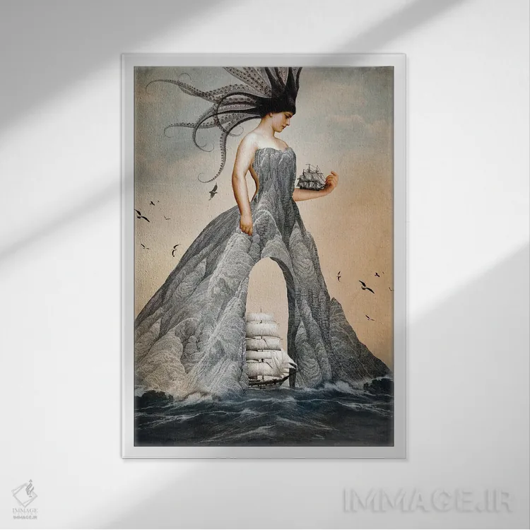 تابلو دکوراتیو پادشاه جام ها اثر کاترین ولز-استاین - نمای قابدار سفید