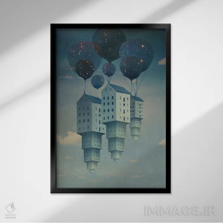 تابلو دکوراتیو سفر بخیر اثر کاترین ولز-استاین - نمای قابدار مشکی