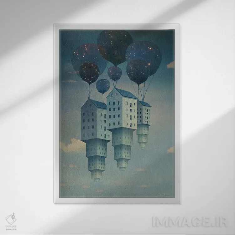 تابلو دکوراتیو سفر بخیر اثر کاترین ولز-استاین - نمای قابدار سفید