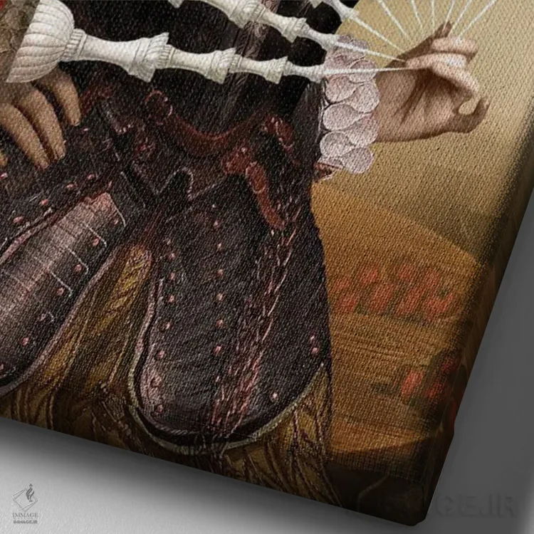 تابلو دکوراتیو نه جام اثر کاترین ولز-استاین - نمای نزدیک بافت بوم