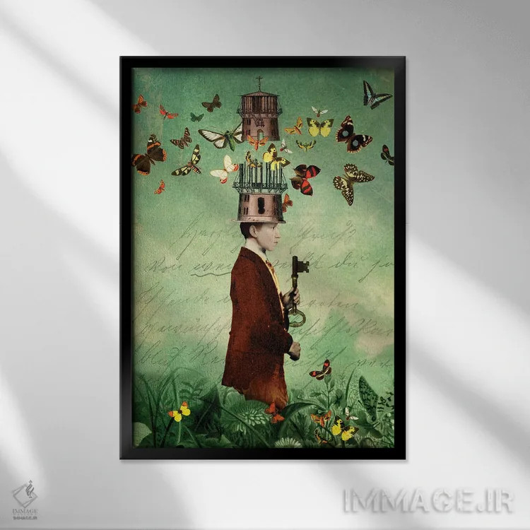 تابلو دکوراتیو ذهنت را آزاد کن اثر کاترین ولز-استاین - نمای قابدار مشکی