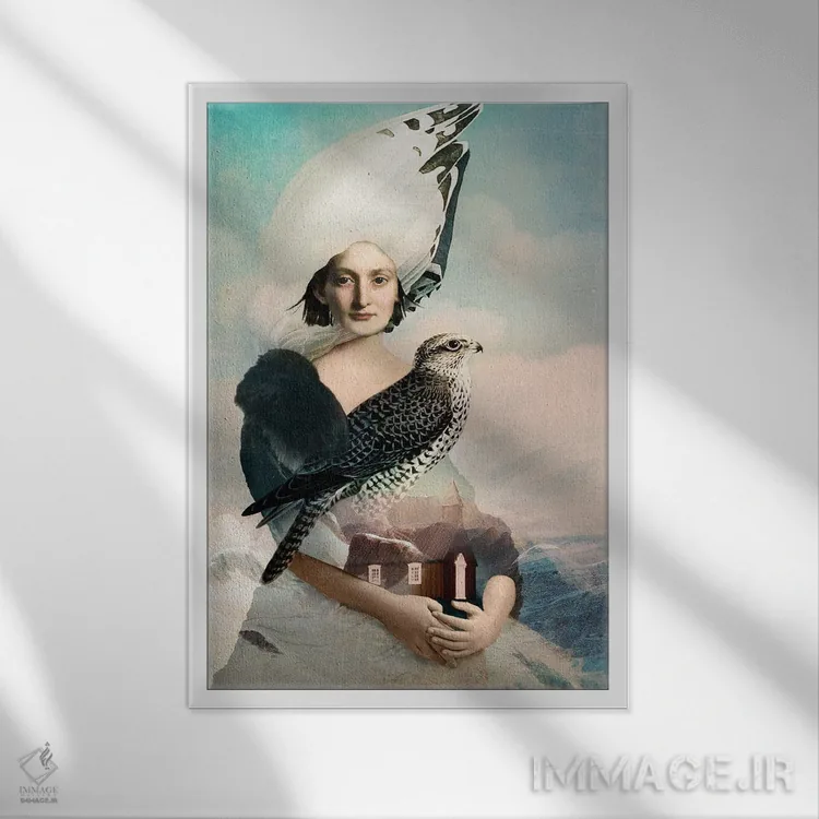 تابلو دکوراتیو جزیره اثر کاترین ولز-استاین - نمای قابدار سفید
