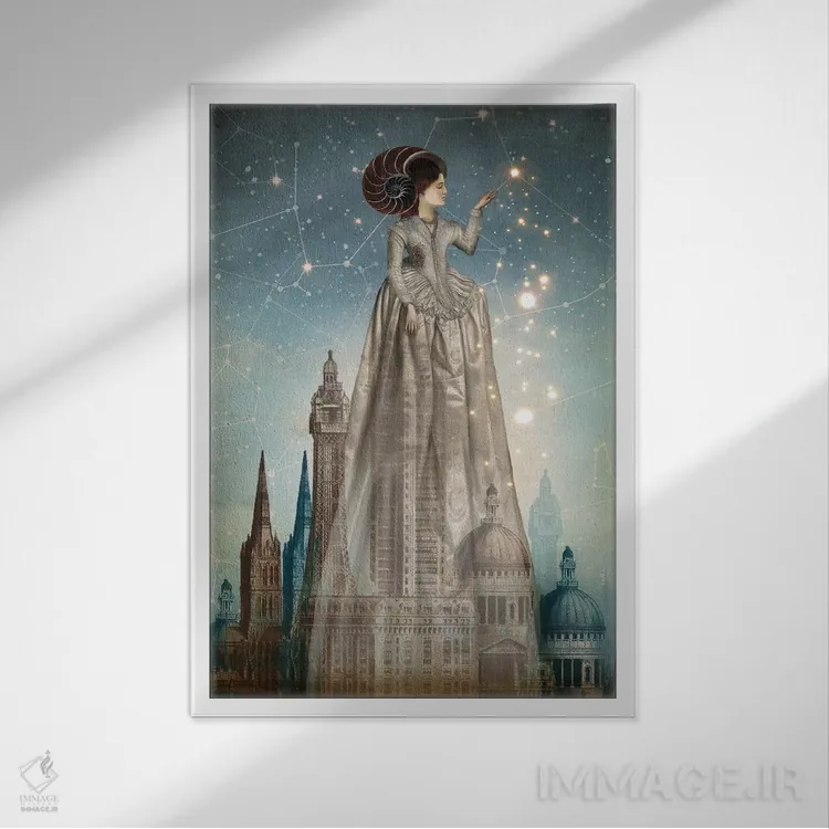 تابلو دکوراتیو ابراکادابرا اثر کاترین ولز-استاین - نمای قابدار سفید