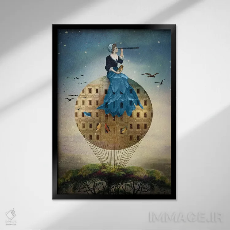 تابلو دکوراتیو ملکه شمشیرها اثر کاترین ولز-استاین - نمای قابدار مشکی