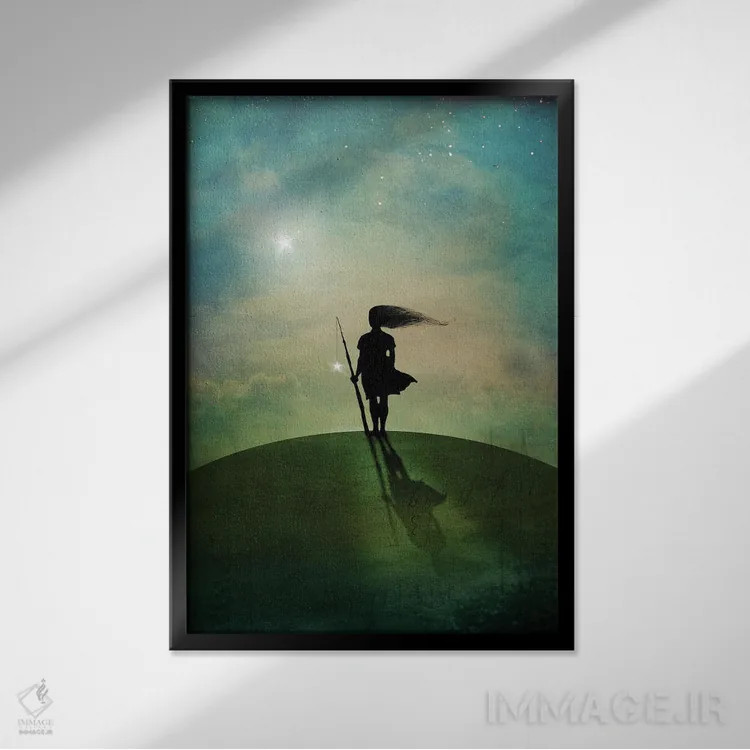 تابلو دکوراتیو ستاره صبحگاهی اثر کاترین ولز-استاین - نمای قابدار مشکی