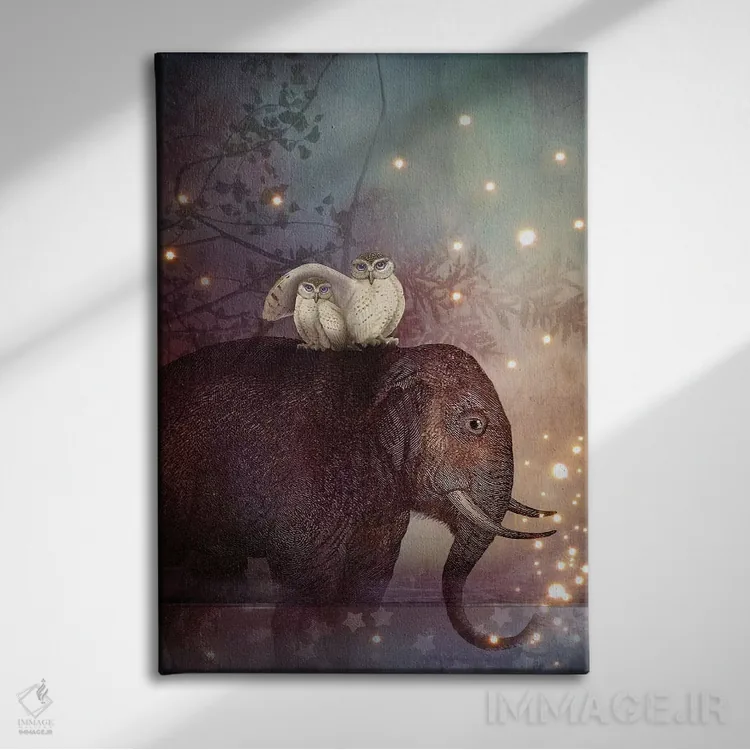 تابلو دکوراتیو سفر در دل شب اثر کاترین ولز-استاین - نمای روبهرو روی دیوار