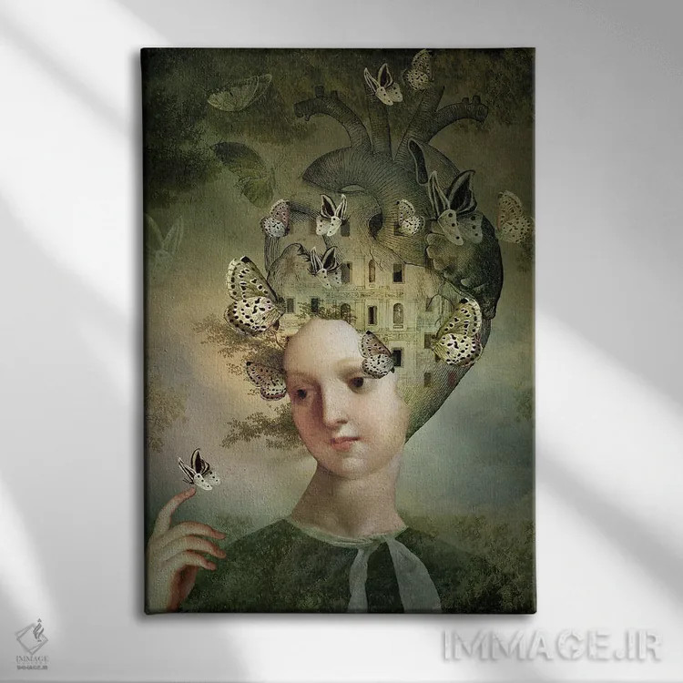 تابلو دکوراتیو افکار صمیمانه اثر کاترین ولز-استاین - نمای روبهرو روی دیوار