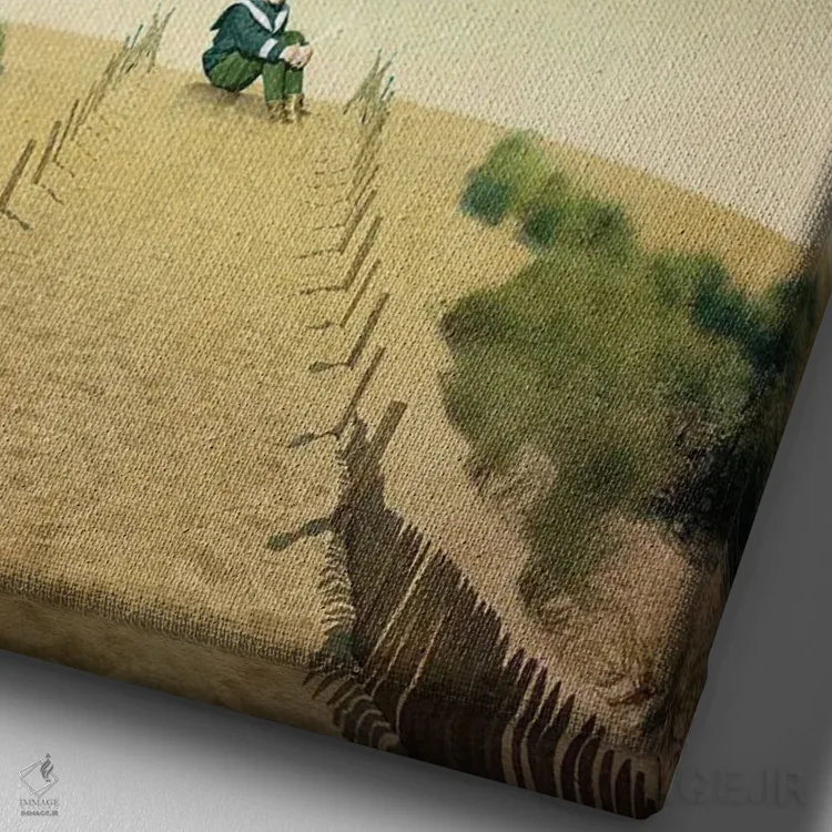 تابلو دکوراتیو کشتی هوایی اثر کاترین ولز-استاین - نمای نزدیک بافت بوم