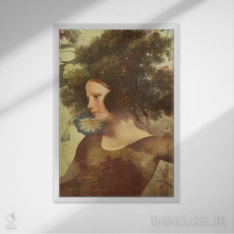 تابلو دکوراتیو رنگ های پاییزی اثر کاترین ولز-استاین - نمای قابدار سفید